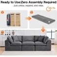 thumbnail image 7 of 3 Seater Cloud Couch, No Assembly Required Modular Boneless Sofa, Comfy Deep Seat Sectional Sofa for Living Room, Bedroom, Apartment, 7 of 7