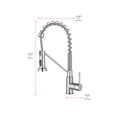 thumbnail image 2 of Elegant Lighting Yara Single Handle Pull Down Sprayer Kitchen Faucet In Brushed Nickel, 2 of 6