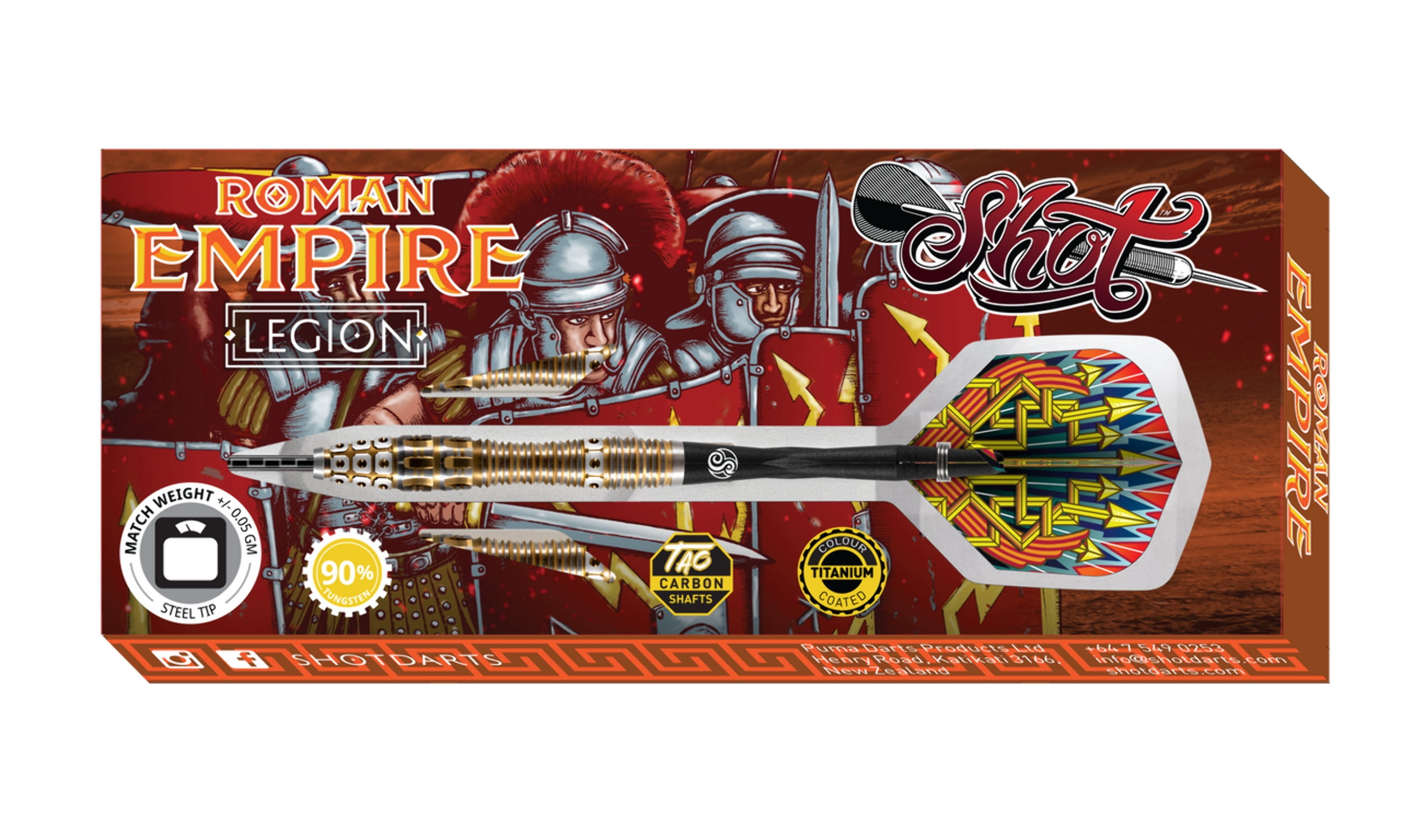Shot Roman Empire Legion Steel Tip Dart Set-90% -23gm