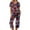 Deep Red, variant on Valentine's Day Womens Heart Pajama Set Heart Print Pajama Sets Short Sleeve and Capri Pants Women 2 Piece Sleepwears