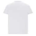 thumbnail image 4 of Mens V Neck Short Sleeve T Shirt Solid Color Cotton Basic Tees Tops Summer Hippie Clothes Streetwear, White, S, !, 4 of 6