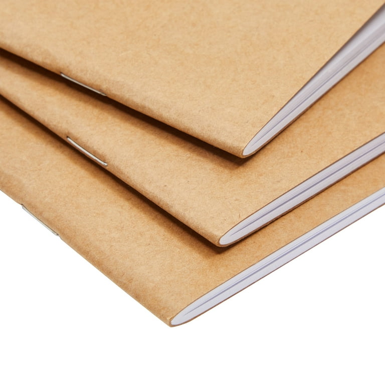 24 Pack Blank Journals Bulk Set, Kraft Paper Blank Book To Write Stories,  5.5 x 8.5 Inch Notebooks for Kids, Drawing, Sketching (A5 Size, Brown)