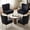 Black, variant on RESTWORLD Faux Leather Accent Chair, Modern Upholstered Side Chair with Gold Metal Legs for Living Room & Bedroom,Wine Red