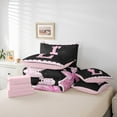 thumbnail image 6 of Manfei Initial Letter L 7pcs Bedding Comforter Set,Galaxy Starry Night Queen Bedding Sets,Pink Sequin Print Queen Sheet Sets For Girl,Breathable Bedroom Decoration Reversible, 6 of 8