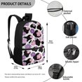 thumbnail image 5 of Uourmeti Stylish Backpack for Shopping Work, 17 Inch Personalized Polyester Backpack, Floral Print on Cow Pattern Background, 5 of 6
