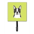thumbnail image 1 of Checkerboard Lime Green Boston Terrier Leash Or Key Holder, 4.25 W x 7 H In., 1 of 1