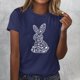 thumbnail image 2 of Tops de Cuello Redondo para las Mujeres Impreso Manga Corta Suéter Camiseta de Imitación Rack, Top Casual de Moda para el Hogar Diario Y el Trabajo, 2 of 4