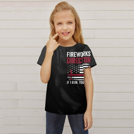 

PEASKJP Summer Tops for Girl 2023 Trendy Lightweigh Soft Girls Athletic Shirts Short Sleeve Apparel Tshirts Sports Activewear for Kids Black 6-7 Years