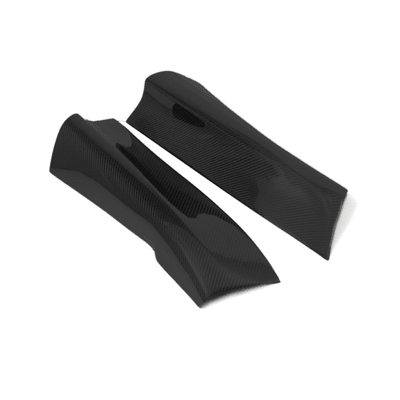 Ikon Motorsports Compatible with 13-16 Audi A4 B9 Standard Side Aprons Rear Bumper Splitters 2PC Carbon