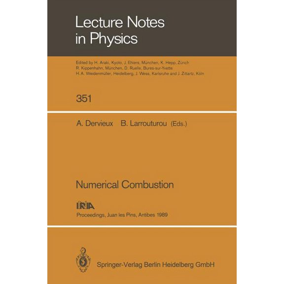 Lecture Notes in Physics Numerical Combustion: Proceedings of the Third International Conference on Numerical Combustion Held in Juan Les Pins, A, Book 351, (Paperback)
