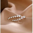 thumbnail image 5 of Solid 925 Sterling Silver 7 Crystals Cuff Earrings Climber for Women Crawler Earrings Wraps, 5 of 13