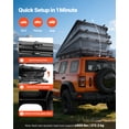 thumbnail image 2 of VEVOR Rooftop Tent Hard Shell, 2-3 Person Aluminum Roof Top Tent Hardshell with Tri-Color LED Light, Thick Mattress & 1 Window, Waterproof Windproof Overland Camping Car Roof Rack for Jeep SUV Pickup, 2 of 9