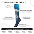 thumbnail image 5 of Compression Socks for Women and Men - Ocean White Jellyfish Dansing Compression Socks Circulation for Workout, 5 of 8