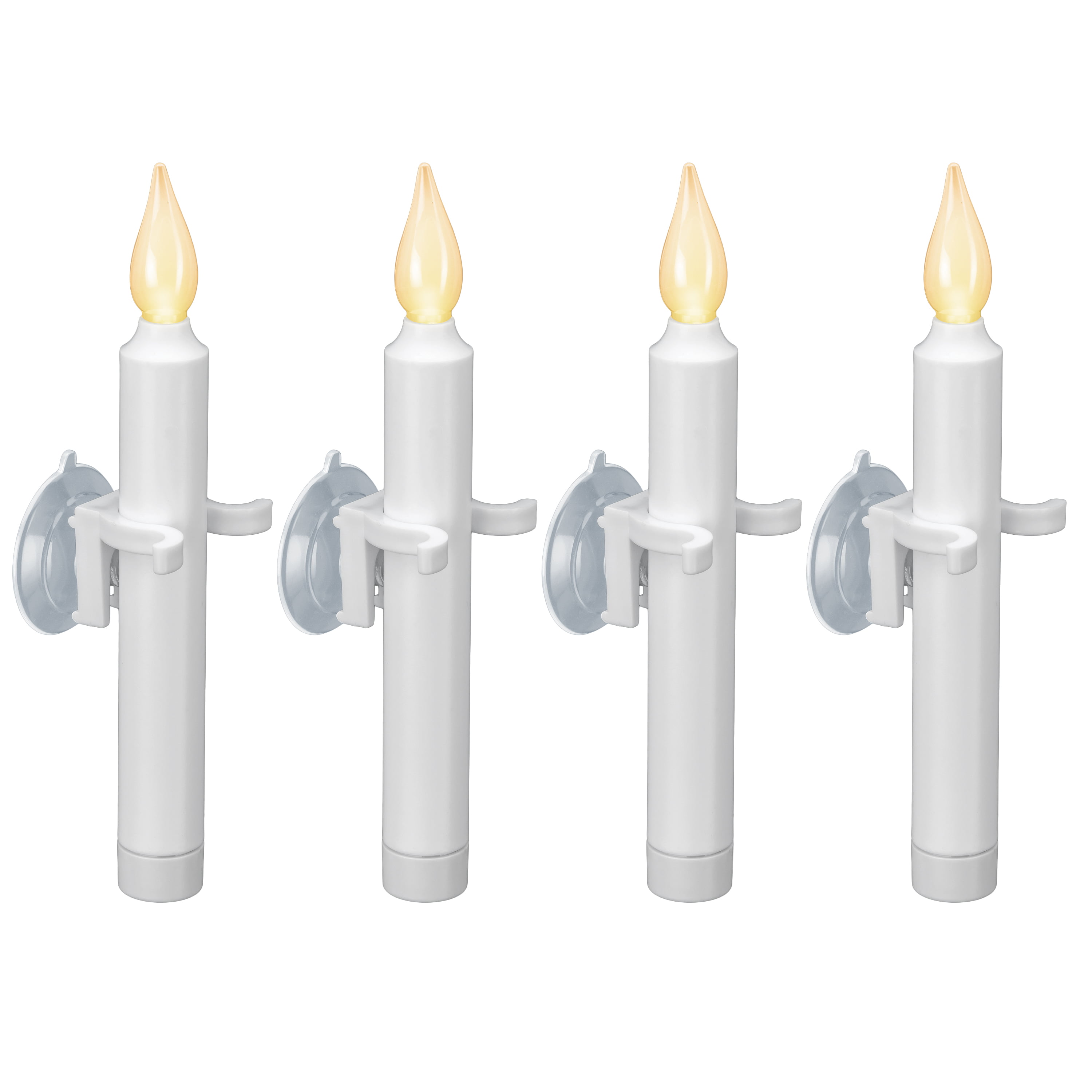 Pack of 4, Antique Bronze Xodus Innovations VT-1650A 612 Vermont Battery Operated LED Window Candles with Flickering Warm White Flame Automatic Timer