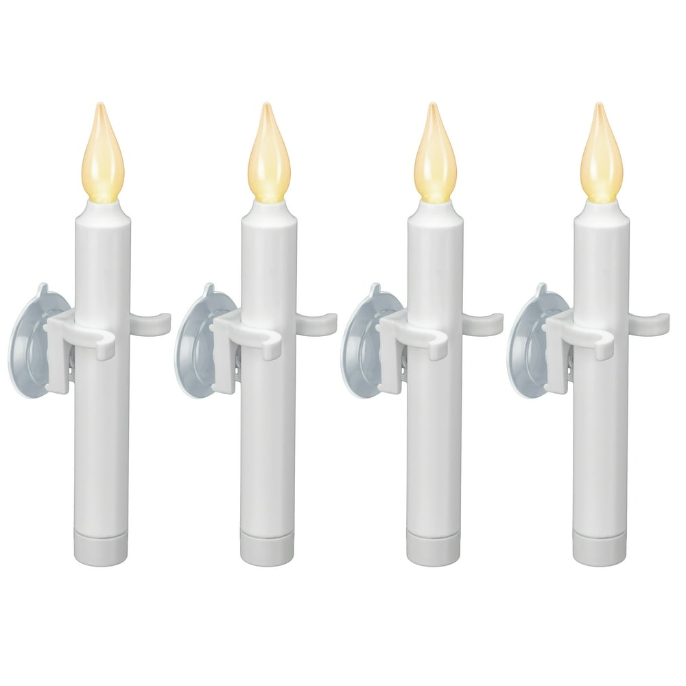 612 Vermont Battery Operated Suction Cup Window Candles with Flickering