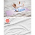 thumbnail image 4 of Light Purple Ombre Yoga Towel for Hot Yoga Non Slip, Modern Gradient Abstract Art Yoga Mat Towel Absorbent Yoga Sweat Towels Microfiber Hot Yoga Blanket for Bikram Pilates 26"x74", 4 of 7