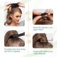 thumbnail image 4 of Easyouth Human Hair Ponytail Extension Blonde Clip in Ponytail Extension Human Hair Golden Highlighted Light Blonde Ponytail Hair Extensions Long Hair, 4 of 9
