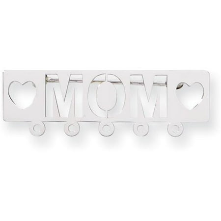Safety Pin Charm Holder - 14K White Gold The Kids Mom Pin Charm Holder Jewelry