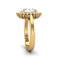 thumbnail image 3 of 2.50 CT Moissanite Oval Engagement Halo 925 Sterling Silver Gold Vermeil Ring,VVS1 Clarity, 3 of 5