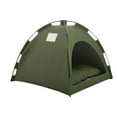 thumbnail image 3 of Tienda de invierno para mascotas Casa impermeable para gatos para graneros, balcones, pasillos Accesorios Semi cerrado Resistente a la intemperie 40x40cm Verde Sunnimix Refugio de gatos callejeros, 3 of 8