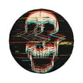 thumbnail image 2 of Gaeub Glitch Screaming Skull 14-17in Tire Cover, Spare Tire Cover, for Camper Caravan, Trailer, Car, Truck, SUV, Jeep - 15 inch, 2 of 9