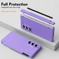 thumbnail image 3 of Allytechgroup for Samsung Galaxy Z Fold 7 Case with Stylus Pen + Pen Holder + Screen Protector, Full Body Protective Hinge Protection Rugged Case for Women Men, Purple, 3 of 3