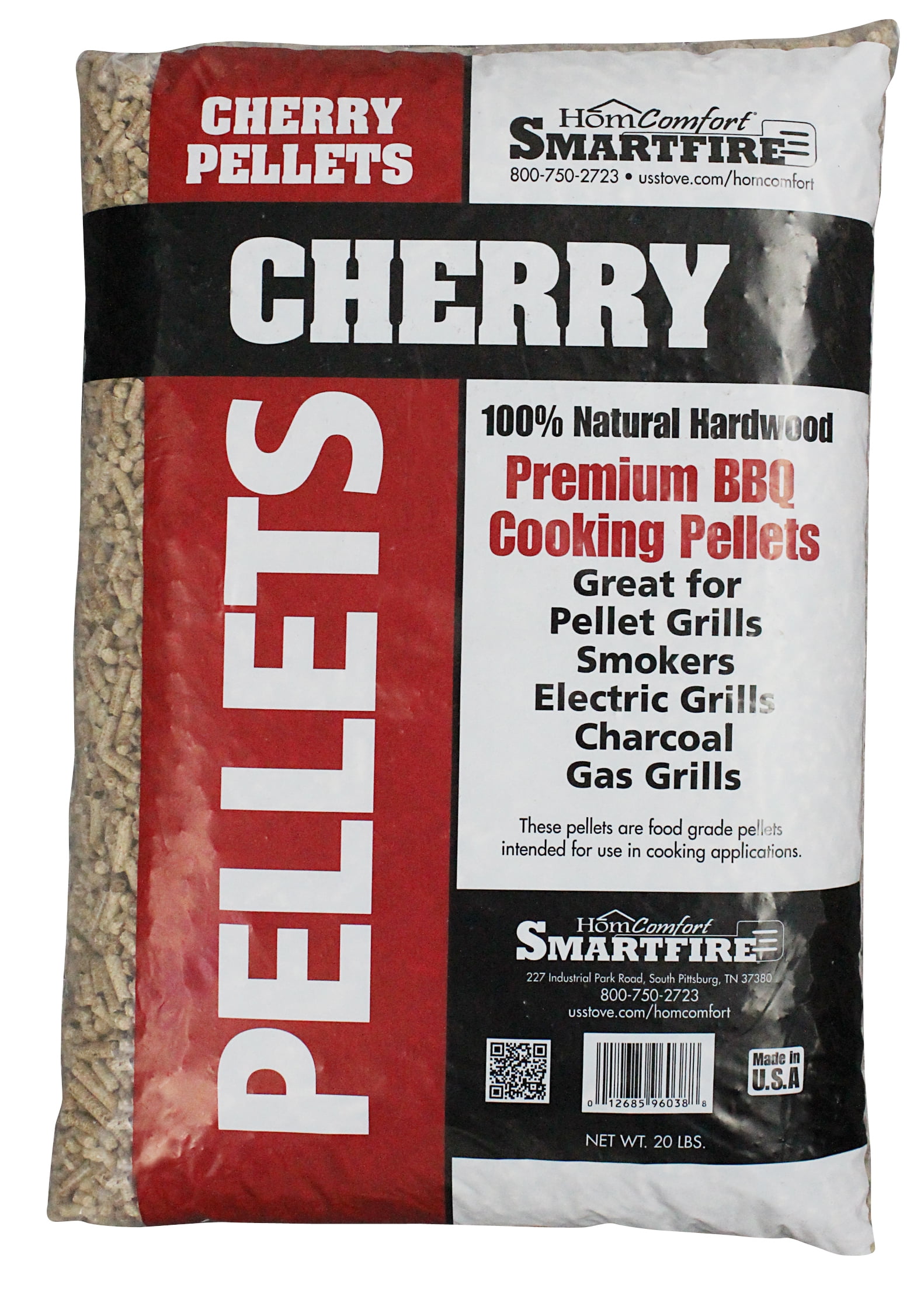 Premium Cherry BBQ Wood Pellets for Pellet Grills 20 lb