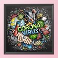 thumbnail image 1 of Kit de punto de cruz de lucha contra el coronavirus de bordado completo 11CT estampado DIY Canvas Craft Likrtyny decoración de arte, 1 of 9