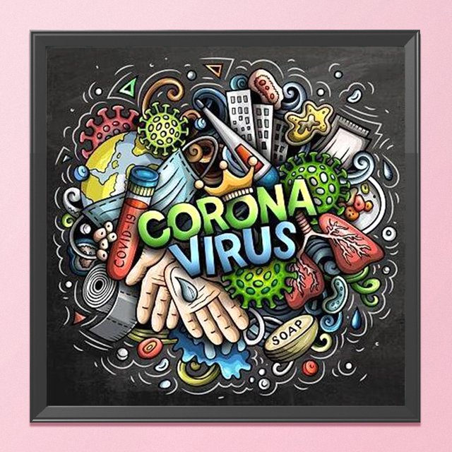 Kit de punto de cruz de lucha contra el coronavirus de bordado completo 11CT estampado DIY Canvas Craft Likrtyny decoración de arte