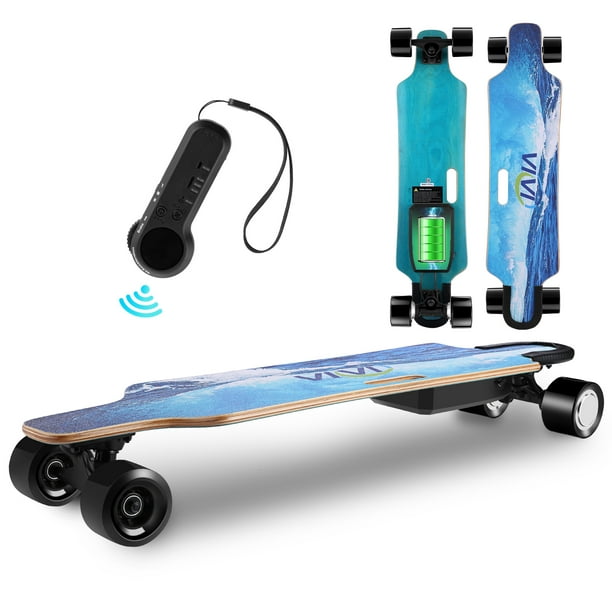 Tram droom Afhankelijk 36" 700W Electric Skateboard 8-Layer Maple 3-Speed Adjustable Electric  Longboard with Remote for Adults Teens - Walmart.com