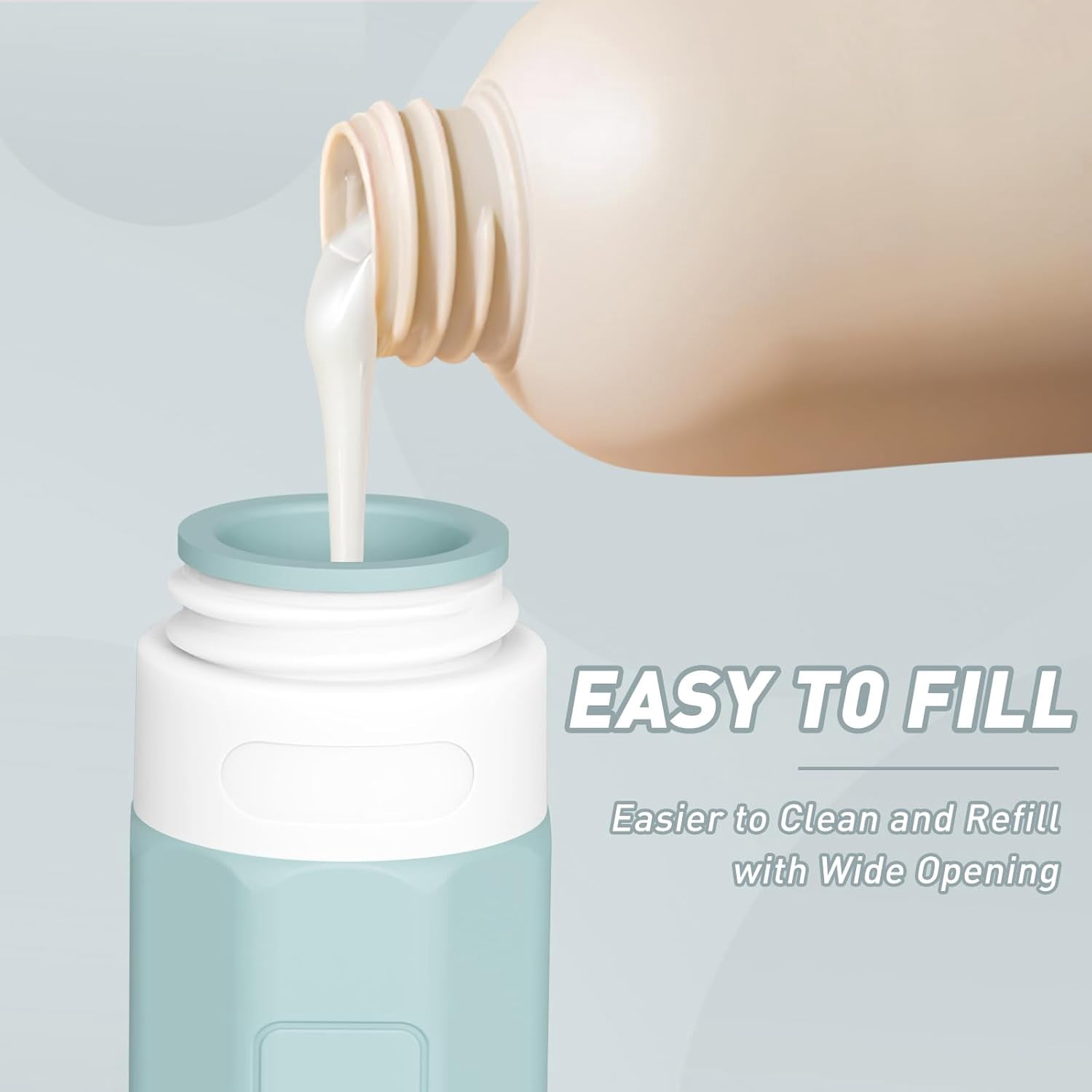 Travel Bottles for Toiletries, Tsa Approved 3oz Travel Size Containers, Leak Proof Travel Size Toiletries Bottles Silicone, BPA Free Refillable Essentials for Shampoo Conditioners, Gray
