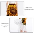 thumbnail image 2 of Sunflower Elegant Chiffon Beach Dress with Polyester Straps - for Your Sunny Day at the Beach, 2 of 6