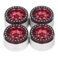 thumbnail image 3 of Llantas Beadlock RC, BUJES DE RUDA DE ALEACIÓN DE ALUMINIO PARA AXIAL SCX10 90046 RC RASTREADOR METAL ROJO ROJO RIM MST 1,9 PULGADAS, 3 of 7