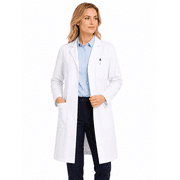 Panda Uniform by Heedfit Women's Workwear Professional Lab Coat With Pockets for Doctors & Nurses,White M