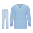 thumbnail image 3 of Nursing Scrubs V Neck Scrub Top and Pants for Veterinary SPA Operating Room S, 3 of 9
