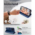 thumbnail image 3 of Funda tipo cartera OCASE compatible con iPhone 16 de 6.1 pulgadas 2024, azul, 3 of 7