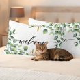 thumbnail image 3 of Pack of 2 Outdoor Pillow Covers 20x12 Inch Waterproof Eucalyptus Throw Pillow Covers,Decorative Couch Pillow Shams Protectors Sage Green Vines Branch Watercolor Plant Patio Pillowcases Cushion Covers, 3 of 8