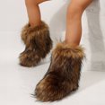 thumbnail image 2 of Stylish Winter Boots for Women, Faux Fur Mid-Calf Snow Booties, 2 of 5