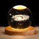thumbnail image 3 of Lámpara de noche Yashi con forma de Bola de cristal diseño de astronauta y galaxia brillante USB Luz cálida regalo Navidad Saturno, 3 of 5