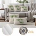 thumbnail image 6 of Elegant Spring Floral Outdoor Waterproof Pillow Covers, Summer Botanical Rustic Flower Decorative Square Throw Pillowcase Sofa Cushion Sham for Patio/Couch/Chair, 16"x16" 2 Pack, 6 of 8