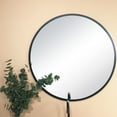 thumbnail image 2 of Tehome Black Metal Framed Bathroom Vanity Mirror 30'' Diameter, 2 of 5