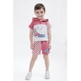 thumbnail image 2 of Disney Cars Little Boys' 2-Piece Hooded Tee and Shorts Set Rose McQueen Mater, 2 of 7