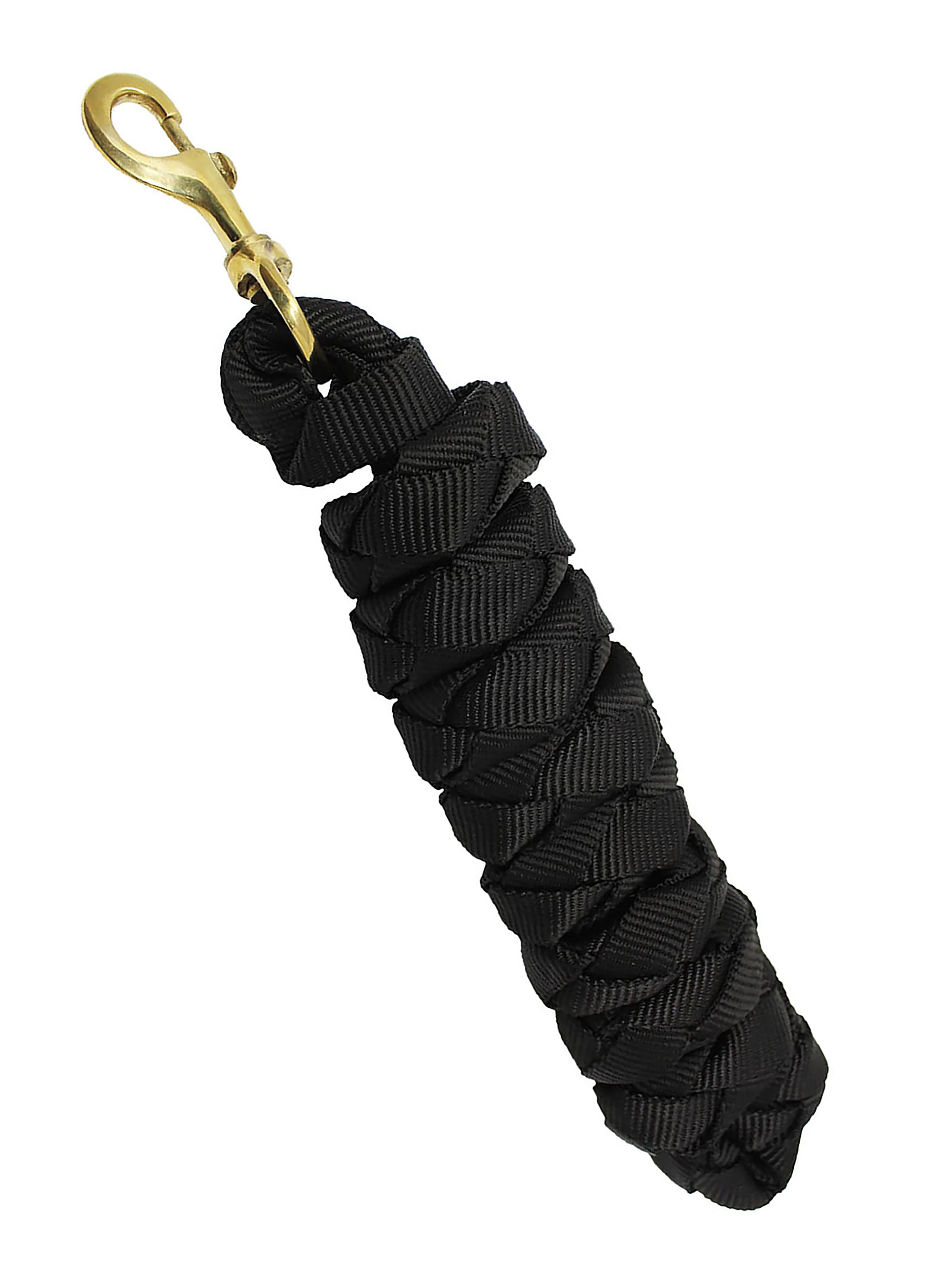 Polypropylene Soft Braided 10' Black Lead Rope w/ Brass Swivel Snap 60575
