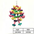 thumbnail image 6 of Bird Parrot Block Toys Multicolored Natural Wooden Blocks Toys String Chewing Toy Medium Parrots and Birds, 6 of 6
