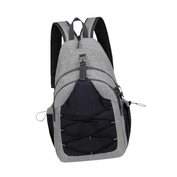 Mochila para hombre, bolso de pecho, bolso de hombro de moda para ciclismo al aire libre, pesca Gris