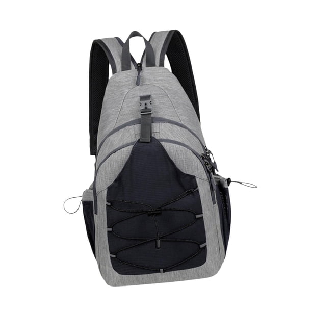 Mochila para hombre, portátil, impermeable, informal, con correa ajustable Gris