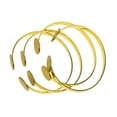 thumbnail image 1 of Brazalete ajustable de latón macizo de 4 piezas con bisel en blanco para bricolaje expandible La ronda 2, 1 of 9