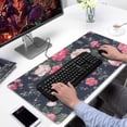 thumbnail image 2 of Long Mouse Pads for Desk,Pioneer Flower Floral Print Pattern Desk Mats on Top Of Desks, Desk Mouse Pad Extra Large with 3mm Non-Slip Base and Stitched Edge for Gaming,Office,Work,Home 31.5"x15.7", 2 of 6