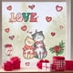 thumbnail image 1 of Pegatinas de ventana de gatos felices | Calcomanías electrostáticas decorativas para ventanas y salas de estar | 1 pegatina de PVC para fiestas, 1 of 6