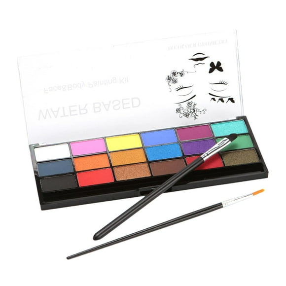 kusrkot Face Paint Kit Large Water Based Paints Halloween Makeup Professional Face Paint Palette, Face Paints Safe for Sensitive Skin, Face Painting